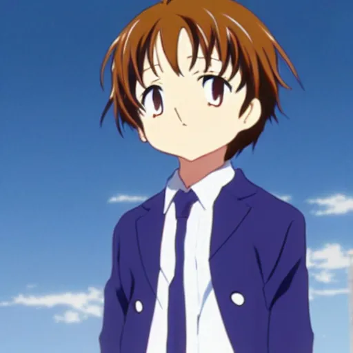 Image similar to tobey maquire jr as anime character, kyoto animation, magical