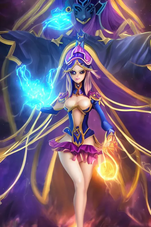 Image similar to beautiful dark magician girl, full body, mystical, ultra detailed, 4k