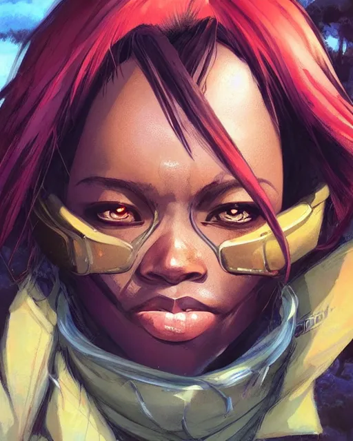 Image similar to a close up portrait of makima from chainsaw man, digital art by ross tran, highly detailed, trending on artstationhq