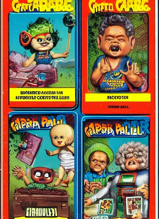 Prompt: Garbage Pail Kids trading card