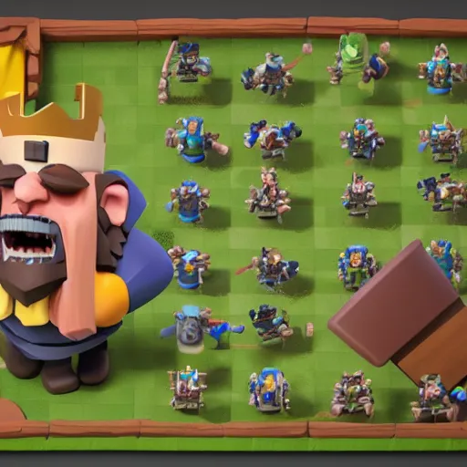 Prompt: a clash royale unit model of a zombie