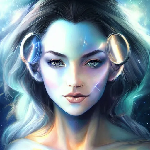 Image similar to beautiful realistic portrait of astral portal by artgerm