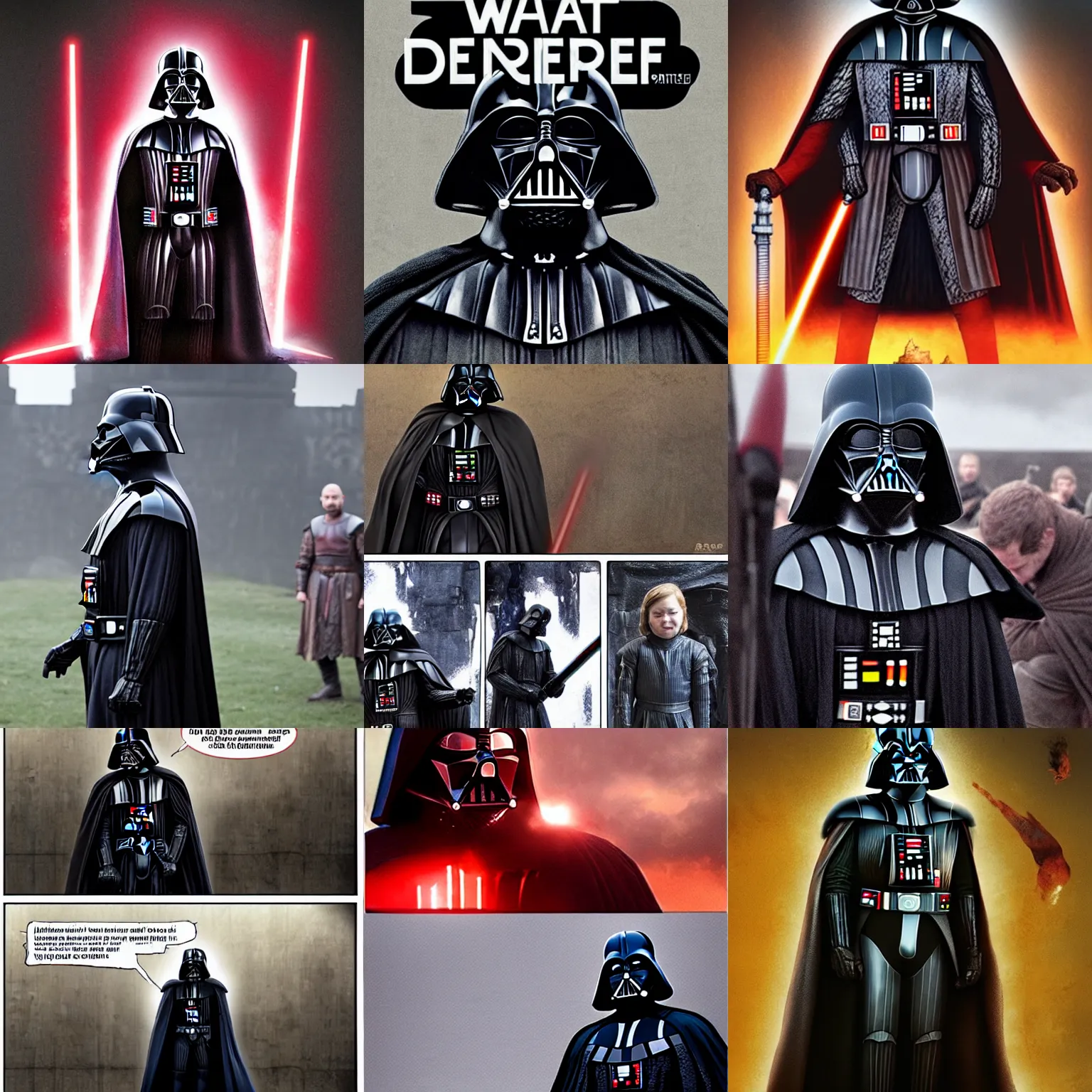 Prompt: darth vader in game of thrones season 2