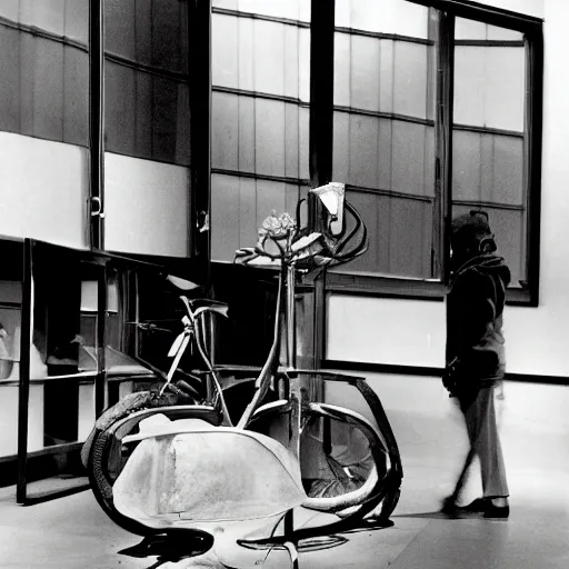 Image similar to an still picture of ethnographic object on display by jacques tati