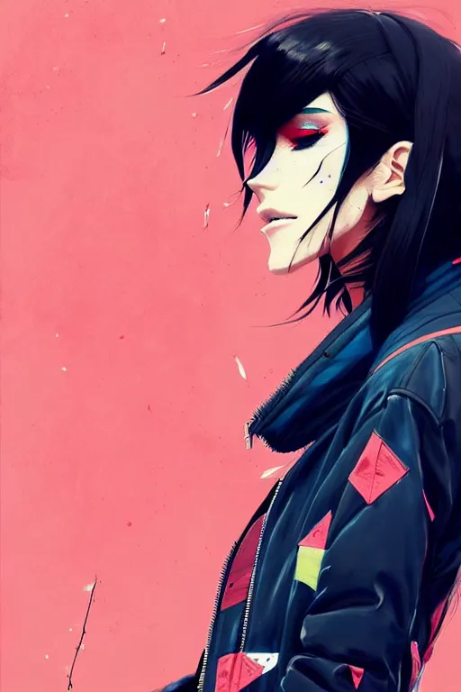 Image similar to a ultradetailed beautiful painting of a stylish woman wearing a bomber jacket, by conrad roset, greg rutkowski and makoto shinkai trending on artstation