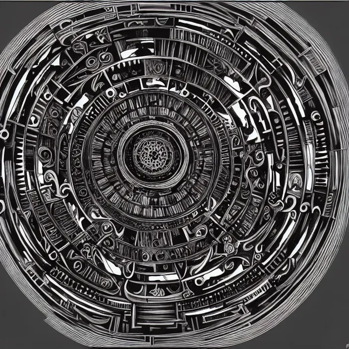 Prompt: a biomechanical mandala, giger