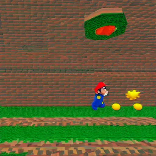 Prompt: Boogie2988 in Super Mario 64, gameplay footage, very detailed, very intricate, 8k,