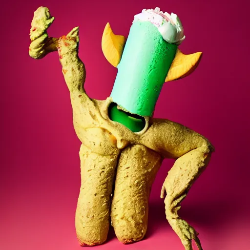 Image similar to a monster made of icecream, award - winning photography