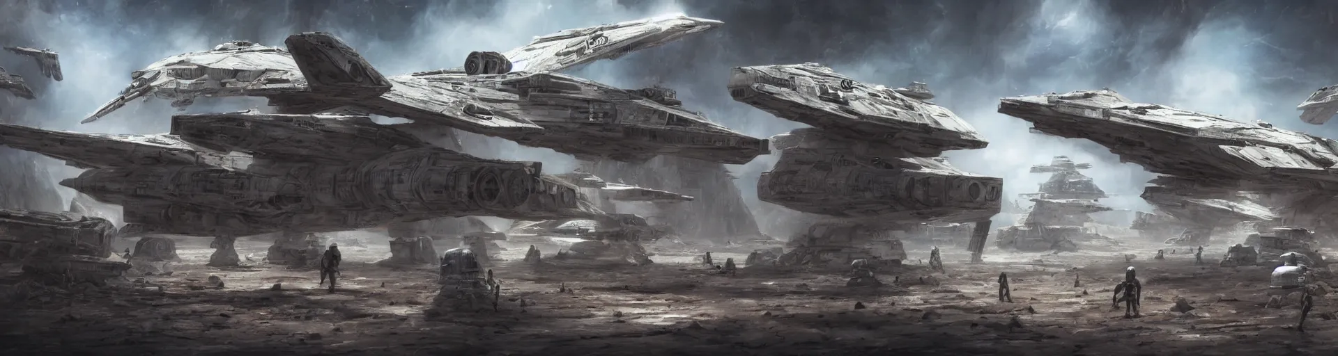 Prompt: star wars movie concept art, art, high detail, high definition, photorealistic, hdr,