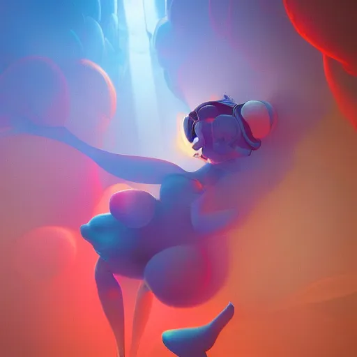 Image similar to james jean style, vfx art, unreal engine render, claymation style, colourful, volumetric light, digital painting, digital illustration, dramatic light,