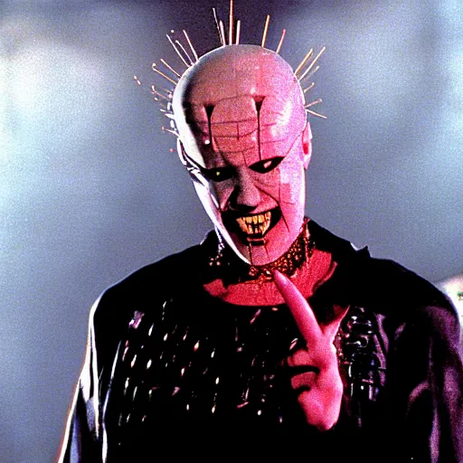 Prompt: Pinhead from Hellraiser performing yoyo tricks