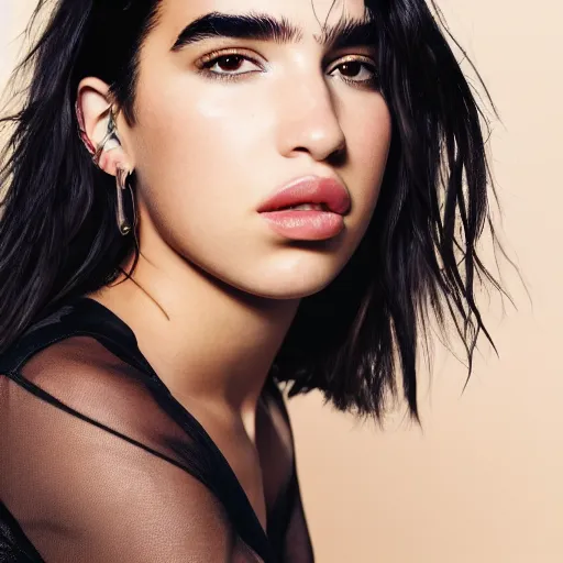 Image similar to 8 k award winning portrait photo of dua lipa