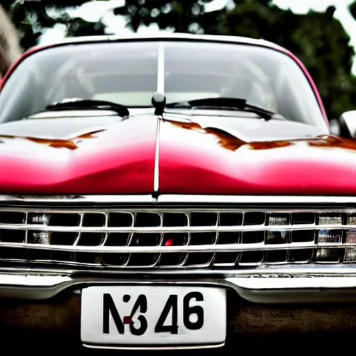 Image similar to low angle photo car in mid day by william egglestone, bokeh