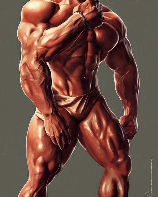 Image similar to gigachad luigi brother bodybuilder in final fight mountain by ilya kuvshinov, ernest khalimov body by krista sudmalis, fantasy character portrait, ultra realistic, concept art, intricate details, elegent, digital painting, smooth, sharp focus, illustration, art by artgerm and greg rutkowski and alphonse mucha, artstation