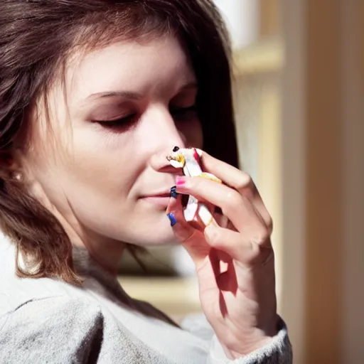 Image similar to cigarette in woman's hand