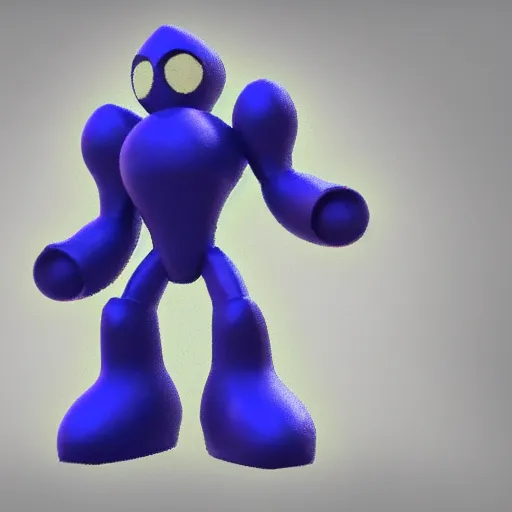 Image similar to 3d render of Mega Man