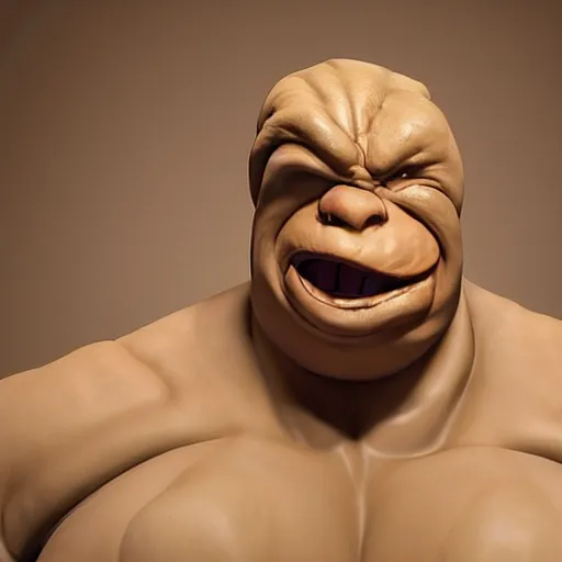 Image similar to uhd candid photo of clayface, with accurate face, uhd, studio lighting, correct face, photo by annie leibovitz