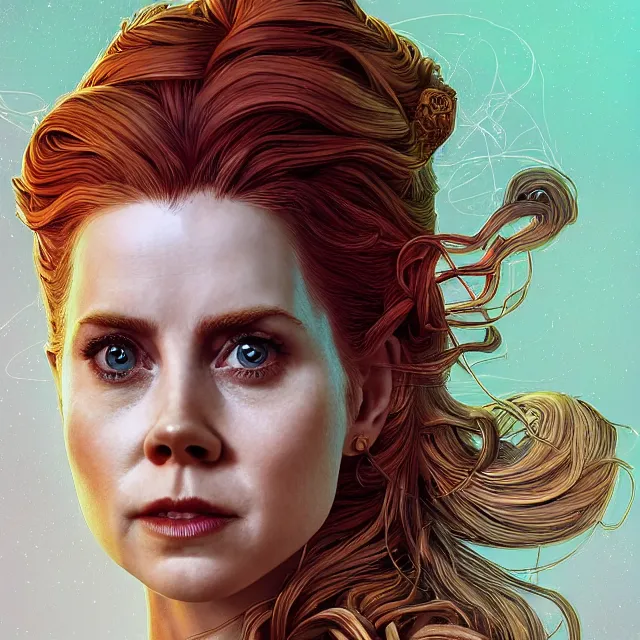 Prompt: the portrait of chaotic neutral colorful female amy adams as absurdly beautiful, gorgeous, elegant, playful, sensual woman, an ultrafine hyperdetailed illustration by kim jung gi, irakli nadar, intricate linework, bright colors, octopath traveler, final fantasy, unreal engine 5 highly rendered, global illumination, radiant light, detailed and intricate environment