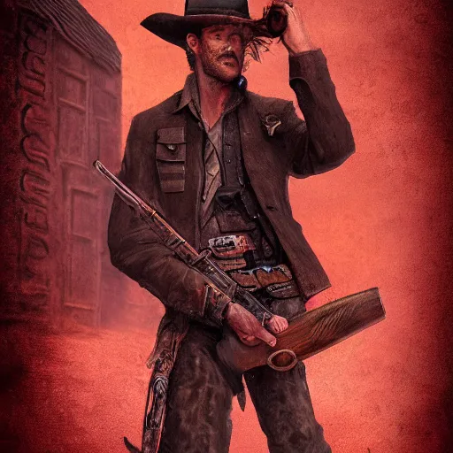 a wild west gunslinger, facing demons, by Shaddy | Stable Diffusion ...