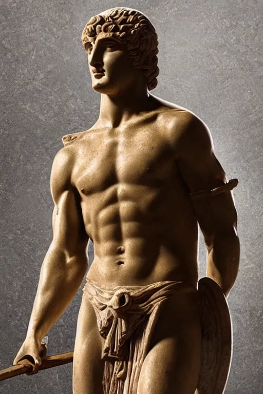 Image similar to ancient greek statue of he - man