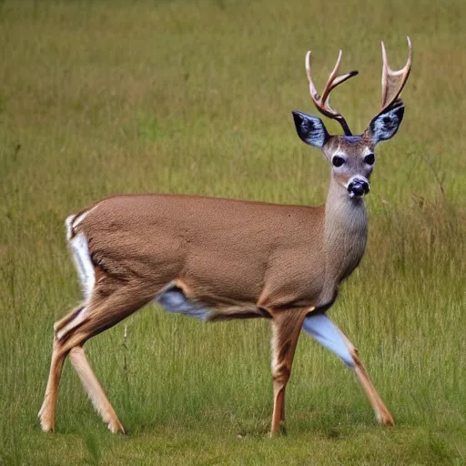 Prompt: deer with feathers