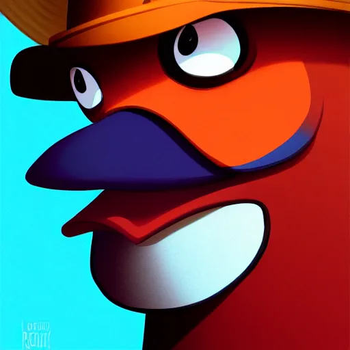 Image similar to face icon stylized minimalist darkwing duck, loftis, cory behance hd by jesper ejsing, by rhads, makoto shinkai and lois van baarle, ilya kuvshinov, rossdraws global illumination