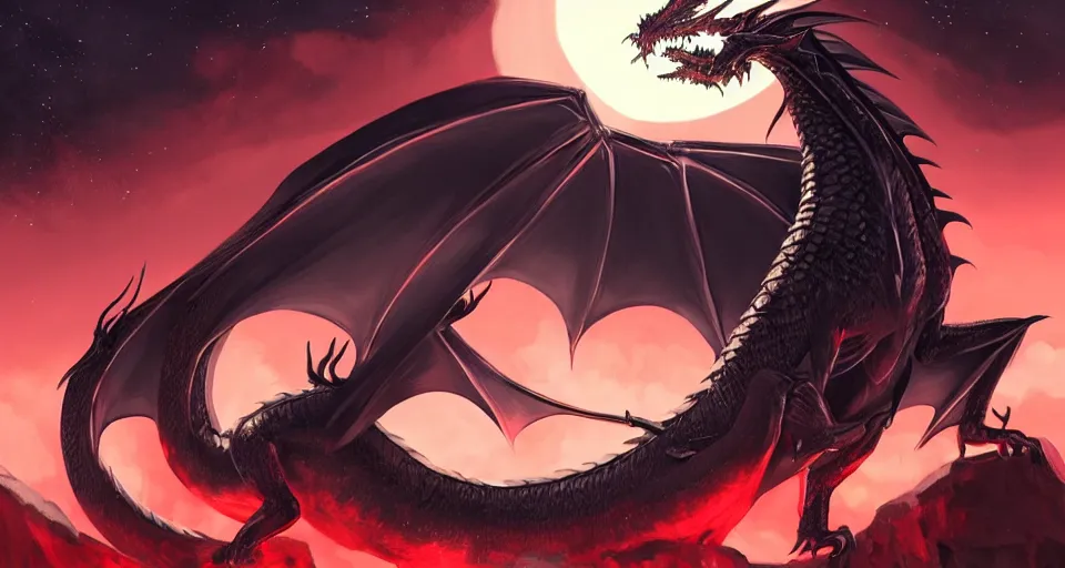 black dragon, red dragon and white dragon in the sky, | Stable ...