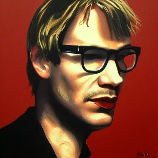 Image similar to jeffrey dahmer by andy warhol, oil painting, ultradetailed, artstation, ultradetailed, pinterest,