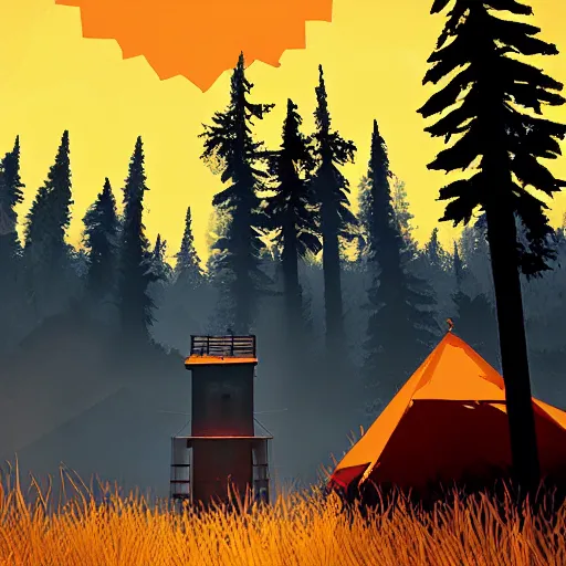 Image similar to firewatch