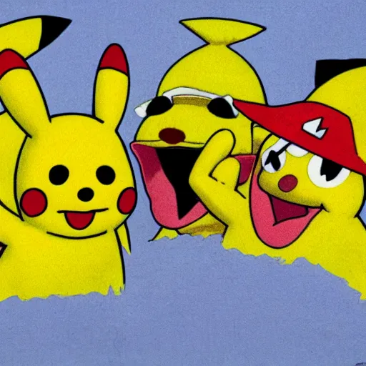 Image similar to pikachu in the muppet show