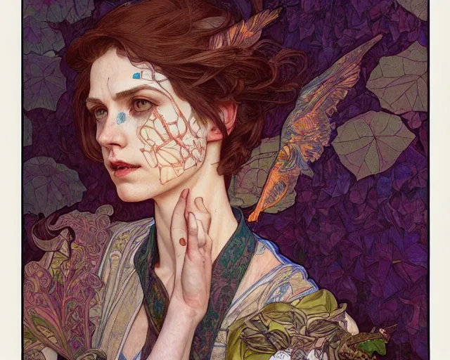 Image similar to photography of hope gangloff, deep focus, d & d, fantasy, intricate, elegant, highly detailed, digital painting, artstation, concept art, matte, sharp focus, illustration, hearthstone, art by artgerm and greg rutkowski and alphonse mucha