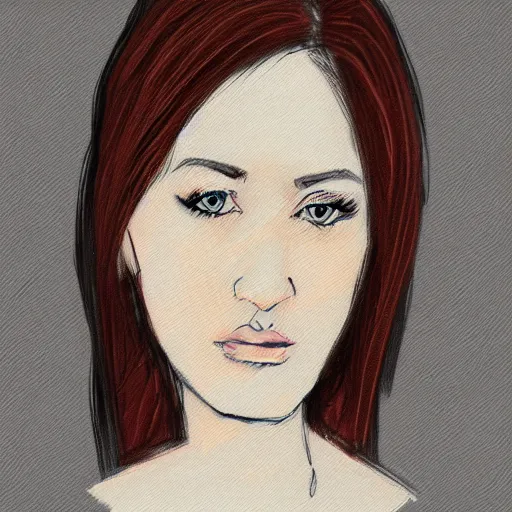 Prompt: female portrait, doodle