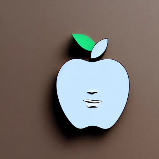 Image similar to an apple with tim cooks face