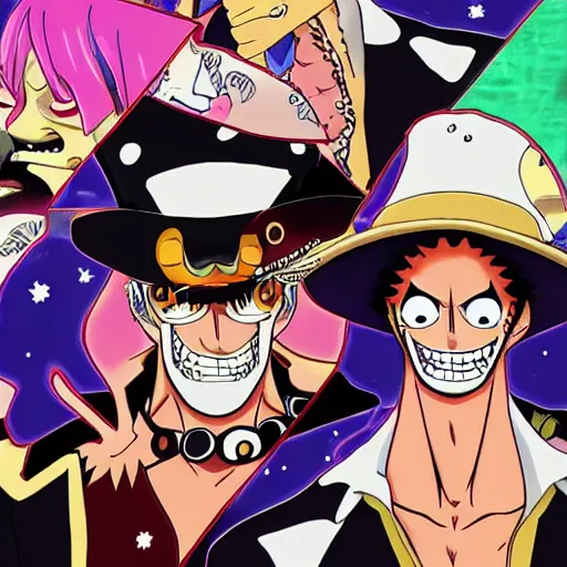 Prompt: villan made in one piece style, 8k, smooth, night, stars, high detail, high quality, detaled face, anime, art