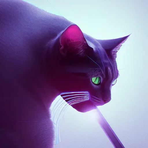 Prompt: concept art of cat samurai by beeple medium shot, mid-shot, highly detailed, trending on Artstation, Unreal Engine 4k