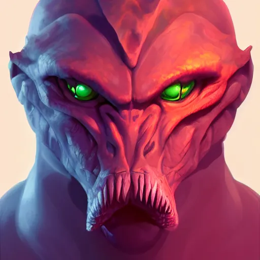 Prompt: Portrait of a Lizardman, evil look, mattepainting concept Blizzard pixar maya engine on stylized background splash comics global illumination lighting artstation lois van baarle, ilya kuvshinov, rossdraws