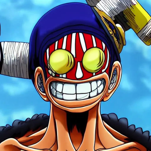 Image similar to photo realistic franky from one piece