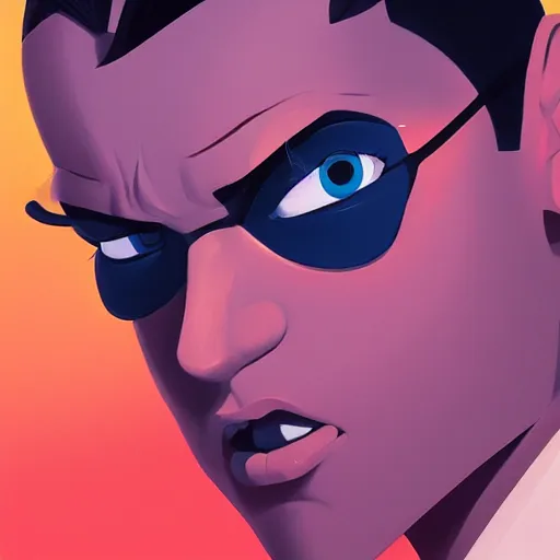 Image similar to face icon stylized minimalist goldfinger, loftis, cory behance hd by jesper ejsing, by rhads, makoto shinkai and lois van baarle, ilya kuvshinov, rossdraws global illumination