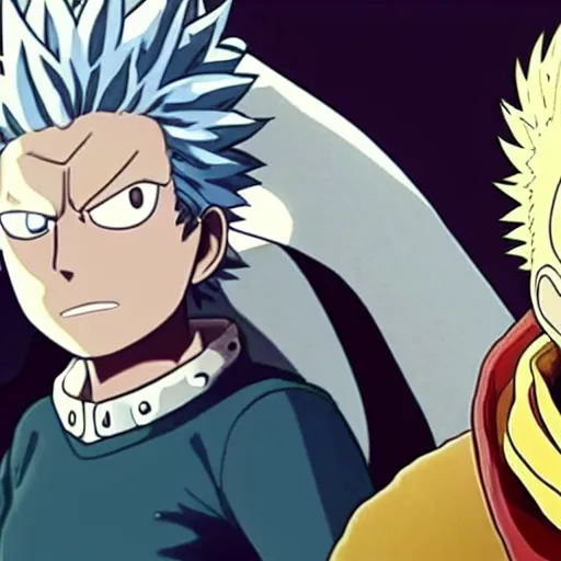 Image similar to Rick Sanchez in one punch man 4K detailed super realistic