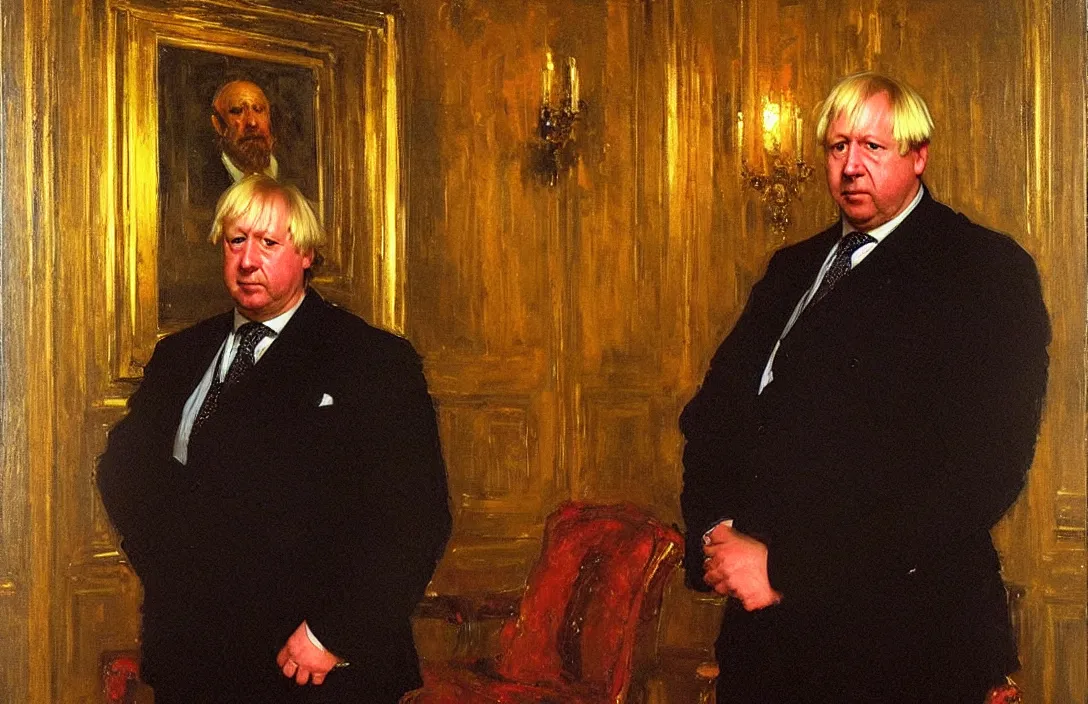 Prompt: portrait of boris!!!!!!!!!!!!!!!!!!!!!!!!!!!, detailed face, detailed painting, detailed no. 1 0 downing street, epic lighting, by ilya repin and phil hale