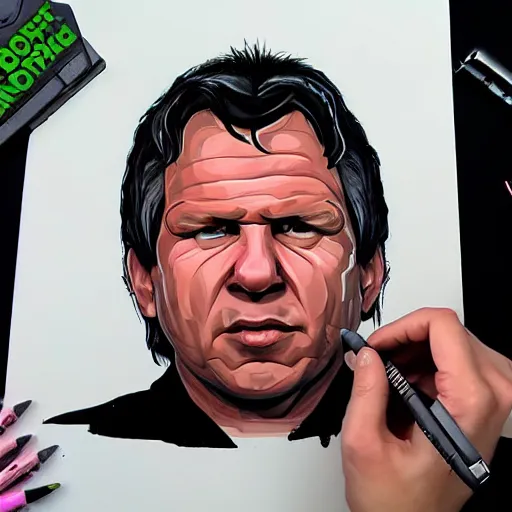 Image similar to Igor bogdanoff gta 5 intro portrait drawing