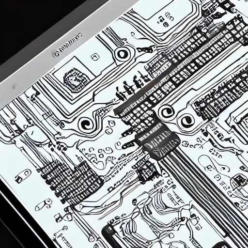 Prompt: gray's anatomy illustration of an ipad complete with detailed circuitry