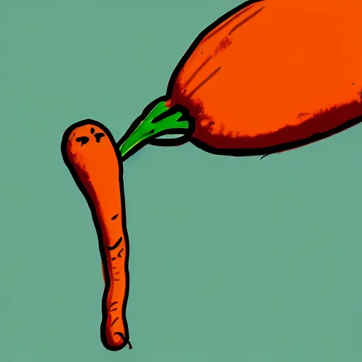 Image similar to a carrot by andy warhol, digital art, trending on artstation