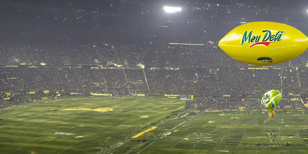 Image similar to mtn dew sponsors the game day blimp