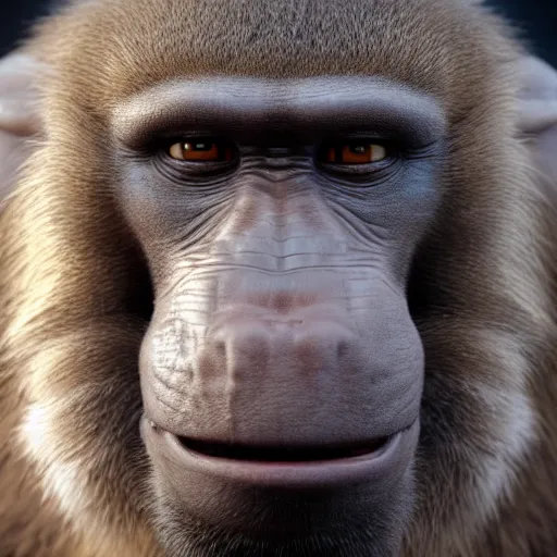 Prompt: hyperrealistic dslr film still of arnold schwarzenegger disguised as ( baboon ), stunning 8 k octane comprehensive 3 d render, inspired by istvan sandorfi & greg rutkowski & unreal engine, perfect symmetry, dim volumetric cinematic lighting, extremely hyper - detailed, incredibly real lifelike attributes & flesh texture, intricate, masterpiece, artstation, stunning