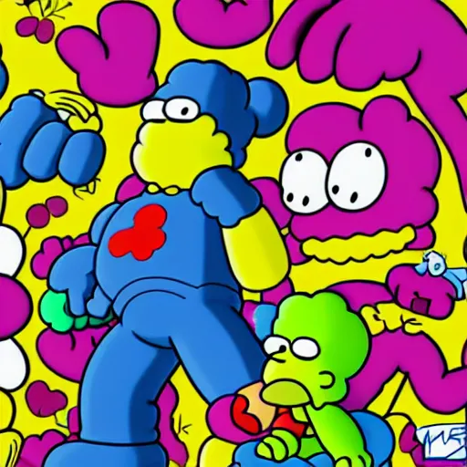 Prompt: kaws kimpsons