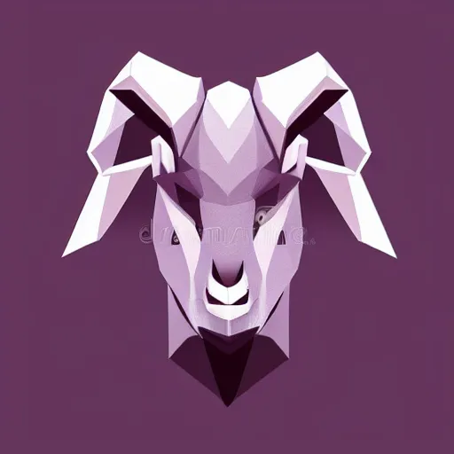 Image similar to demonic goat vector illustration, low poly