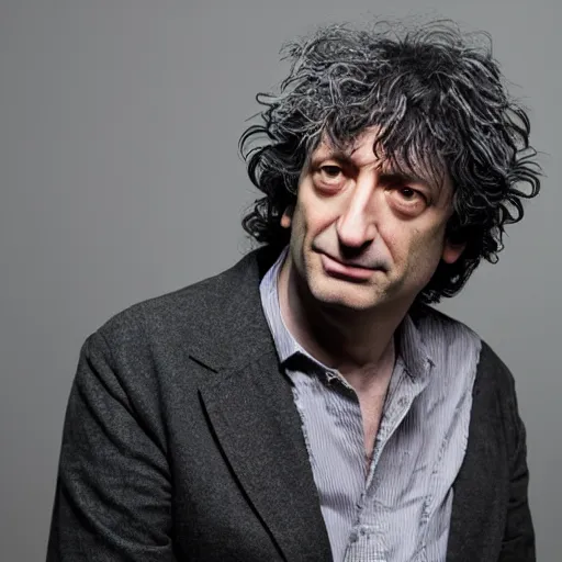 Prompt: a studio photo of Neil Gaiman as Dream of the Endless, highly detailed, f/1.5, 80mm