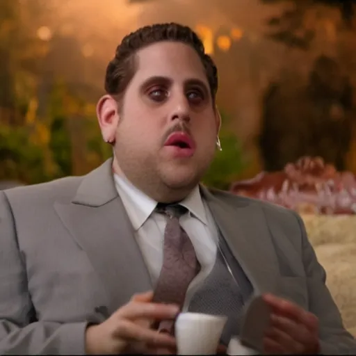 Image similar to jonah hill as borat in borat, 8k resolution, full HD, cinematic lighting, award winning, anatomically correct