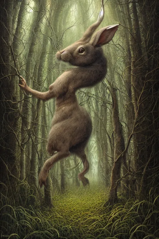 Image similar to giant swamp bunny by tomasz alen kopera.